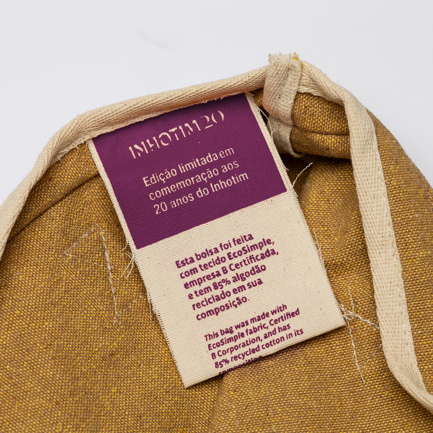 Ecobag Inhotim20 ocre e roxo