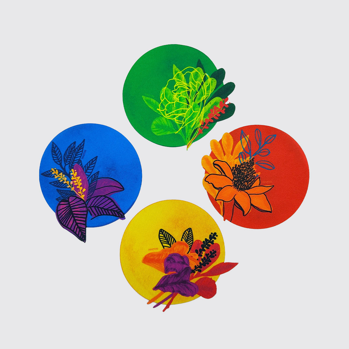 Porta-copo Trópicos vermelho