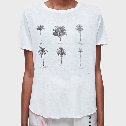 T-shirt Linen Osklen Inhotim Palmeiras Fem