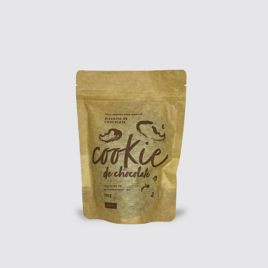 Cookie de chocolate no pacote